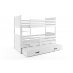 Poschodová posteľ Rico 3 trojmiestna biela 200cm x 90cm biela